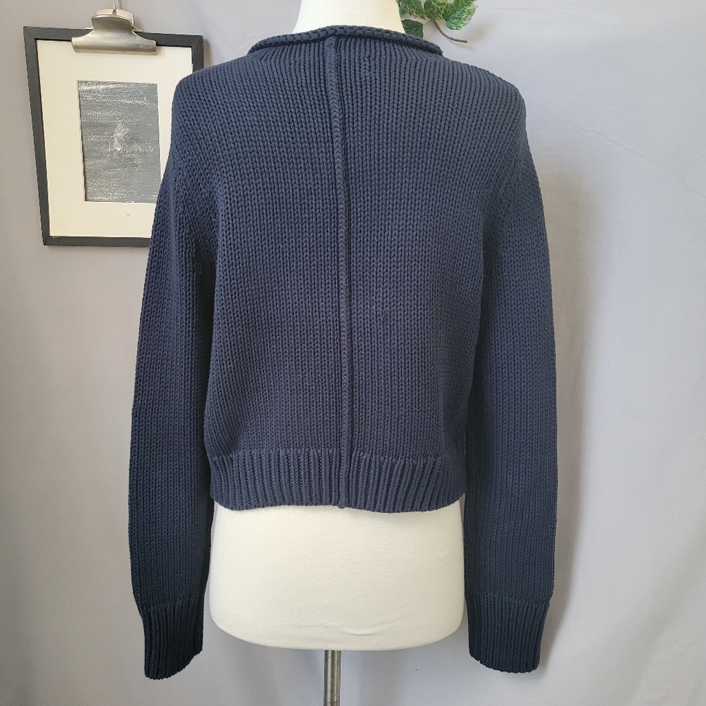 Women's Navy Sweater - Picture 3 of 16